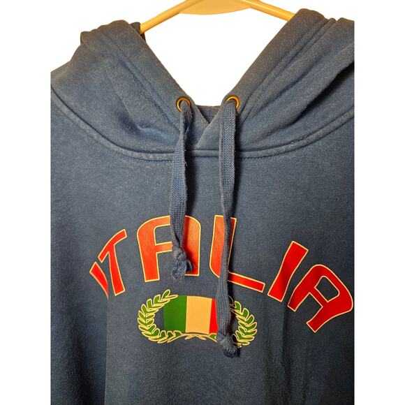 Simply for Sports Italia Men's Hoodie Sweatshirt Blue Logo Drawstrings Size XXL - Picture 3 of 7